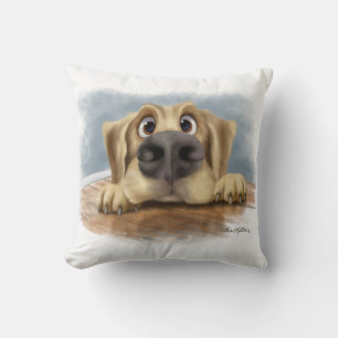 Coussin Dessin animé de Golden Retriever mignon 