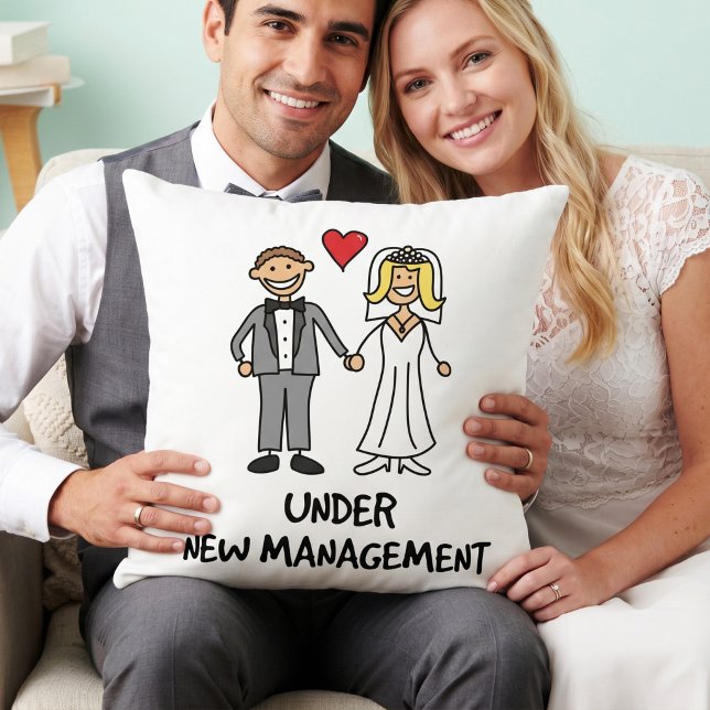 Coussin Dessin animé de mariage - Sous nouvelle direction (Créateur téléchargé)