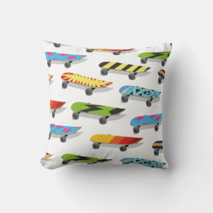 Coussin Dessin animé de skateboard.