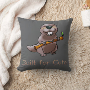 Coussin Dessin animé drôle de castor – Construit pour être
