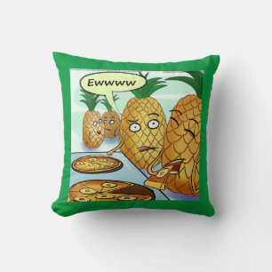 Coussin Dessin animé drôle LTCartoons Pizza à l'ananas Com