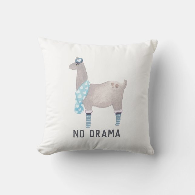 Coussin Dessin animé lama cool (Recto)