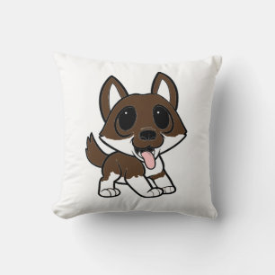 Coussin dessin animé shiba inu sésame rouge