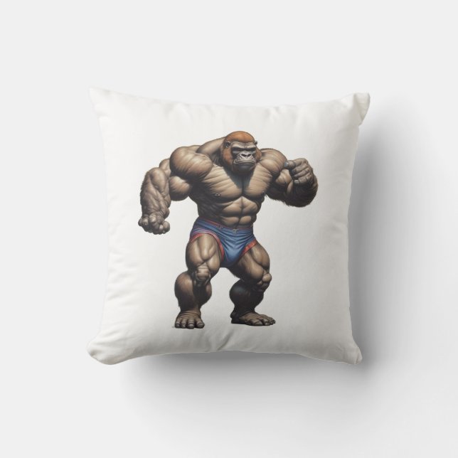 Coussin Dessin de bande dessinée Pop Art de gorille cultur (Recto)