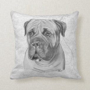 Coussin Dessin de Bullmastiff