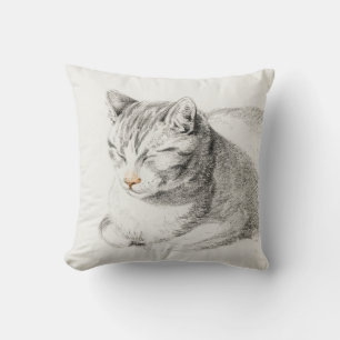 Coussin Dessin de chat esquissé 19 par Jean Bernard