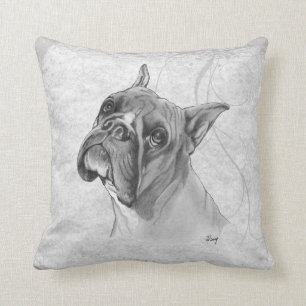 Coussin Dessin de chien de boxeur