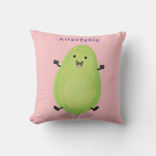 Coussin dessin de la patte papaye de Cute kawaii