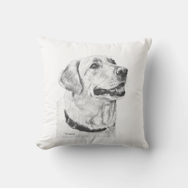 Coussin Dessin de labrador retriever (Recto)