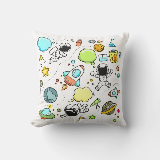 Coussin Dessin de l'Arrière - plan de dessin animé pour en (Recto)