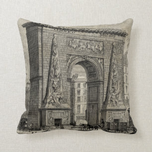 Coussin Dessin de monument de Porte Saint-Denis