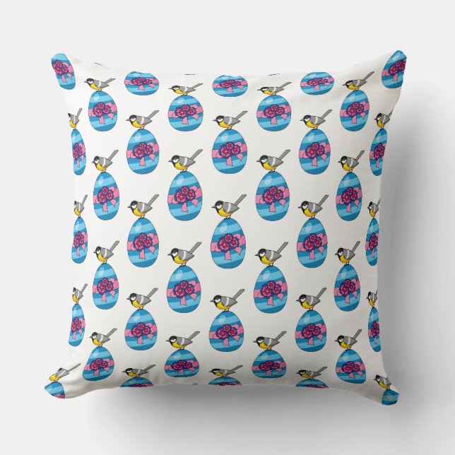Coussin Dessin de Noël avec Oeuf de Pâques (Recto)