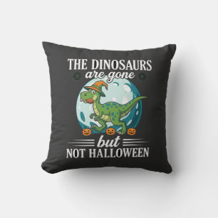 Coussin Dessin de sorcière d'Halloween de dinosaure drôle