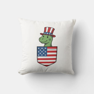Coussin Dessin de T-shirt vintage de poche de dinosaure pa
