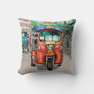 Coussin Dessin de taxi de ville très Cool