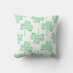Coussin Dessin de trèfle à motif d'empreinte de patte de c
