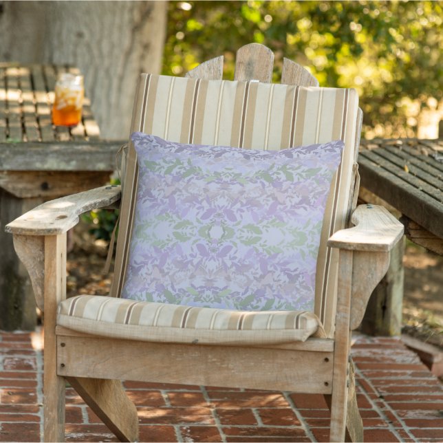 Coussin Dessin de vigne rampante feuillue avec pastels (Chaise)