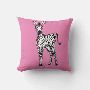 Coussin Dessin de Zèbre mignonne, animaux de safari