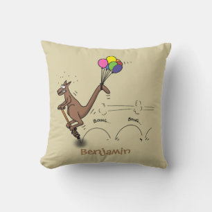 Coussin Dessin d'humour australien kangourou