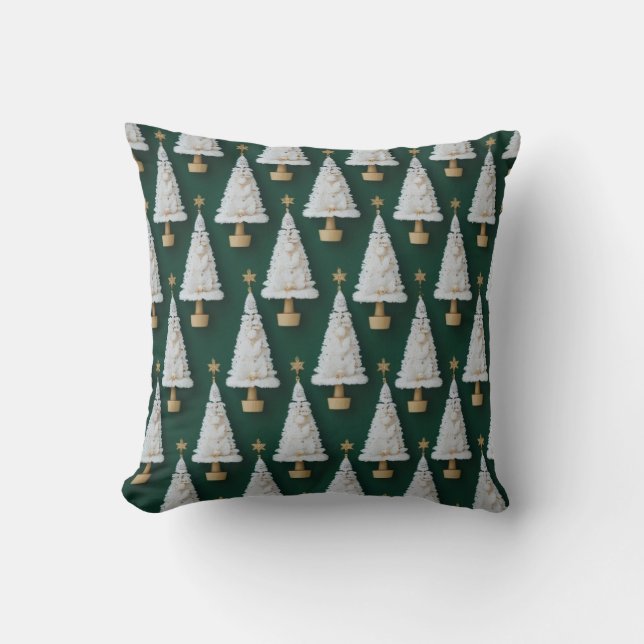 Coussin dessin d'oreiller d'arbre de Noël (Recto)