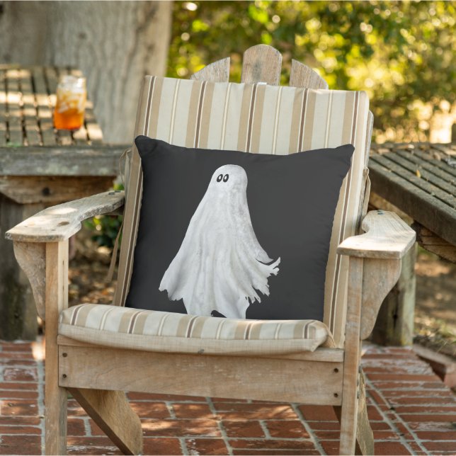 Coussin Dessin drôle de fantôme d'Halloween passé (Chaise)