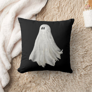 Coussin Dessin drôle de fantôme d'Halloween passé