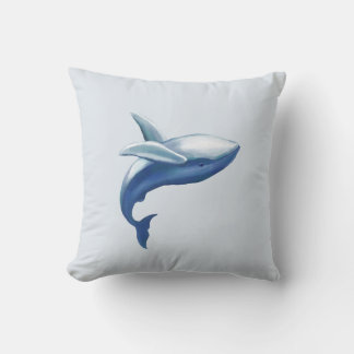 Coussin Dessin d'une baleine à bosse mignonne sautant hors