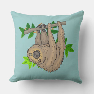 Coussin Dessin d'une fentes penchée à l'envers