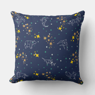 Coussin Dessin élégant animaux ciel bleu enfants
