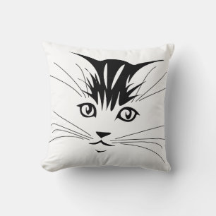 Coussin Dessin face de chat