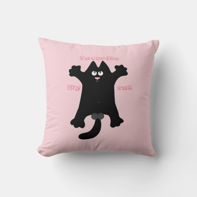 Coussin #dessin humoristique #drôle #chat (Recto)