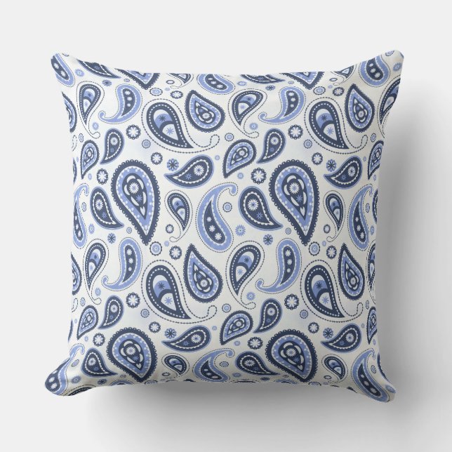 Coussin Dessin imprimé paisley floral complexe (Recto)