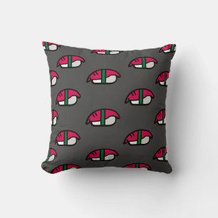 Coussin Dessin Kawaii Sushi, Riz de Poisson et Algues
