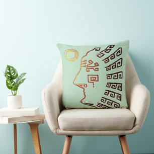 Coussin Dessin Moderne et Élégant de Machu Picchu sur Fond