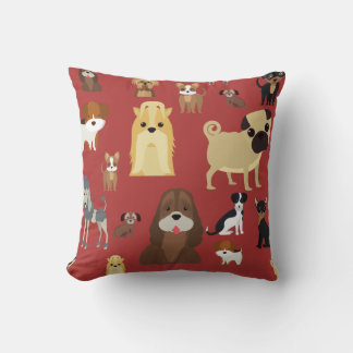 Coussin dessin motif pour chien mignon pour amoureux de le