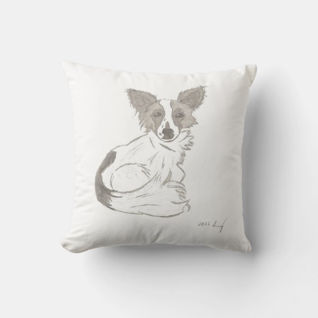 Coussin Dessin Papillon (Recto)