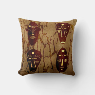 Coussin dessin tribal Abstrait africain