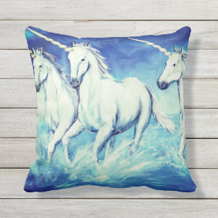 Coussin Dessin Unicorne