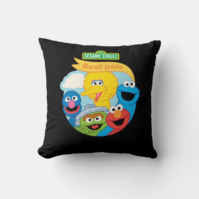 Coussin Dessins de personnages de Rue Sésame (Recto)