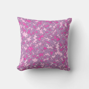 Coussin Destin d'amour de paix de motif de camouflage