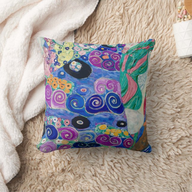 Coussin Détail de The Maiden par Gustav Klimt (Couverture)