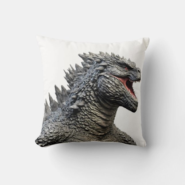 Coussin Detailed Head of Roaring Godzilla Monster (Recto)