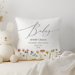 Coussin Détails du bébé Fleur sauvage coloré<br><div class="desc">Ce bébé coloré fleur sauvage détails jetez oreiller est parfait pour votre baby shower d'été simple, lunatique et boho arc-en-ciel. Les fleurs aux couleurs vives, rose, jaune, orange et or donnent à ce produit l'impression d'un jardin de printemps hippie vintage, élégant et minimaliste. Le design moderne est artistique et délicat,...</div>