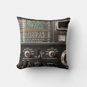 Coussin Détails d'un ancien récepteur radio am