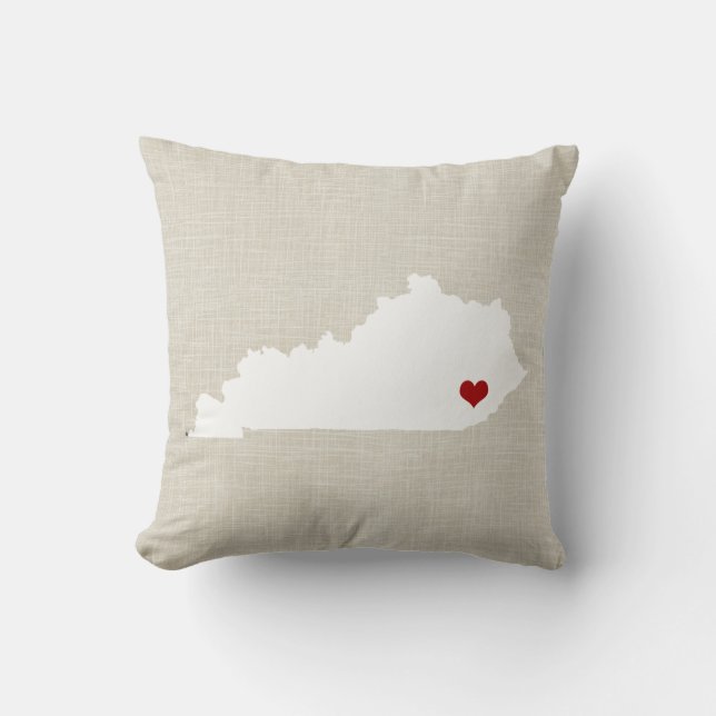 Coussin d'état du Kentucky personnalisé (Recto)