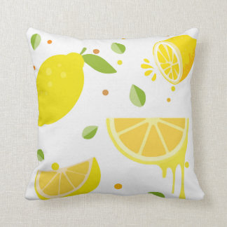 Coussin d'été aux agrumes de citron patio extérieu