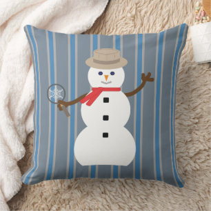 Coussin Détective de Snowman amusante et fantaisiste
