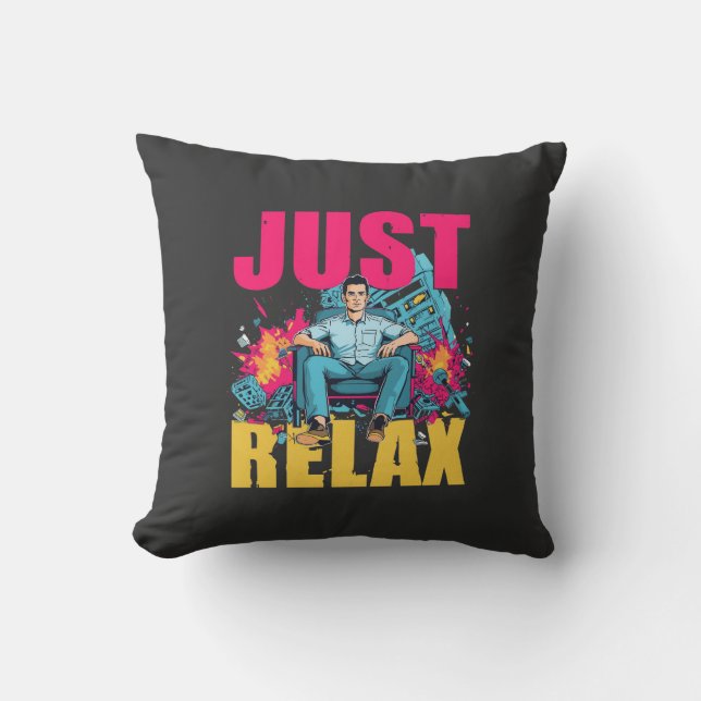 Coussin Détendez-vous ! (Recto)