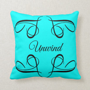 Coussin Détendez-vous en disant des perles noires Aqua Mod
