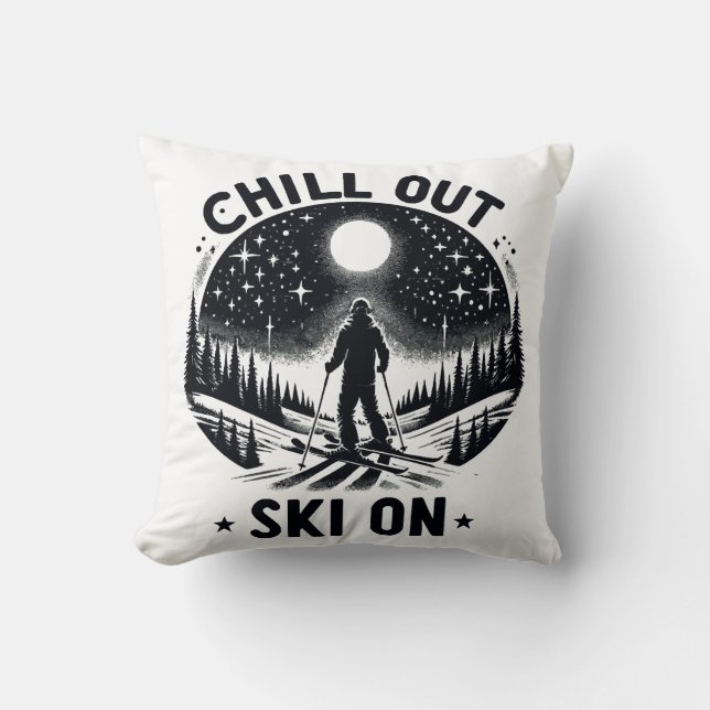 Coussin Détendez-vous Ski sur (Recto)